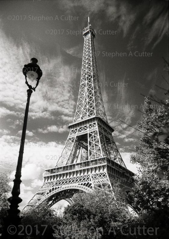 Eiffel Tower Photograph in Black and White